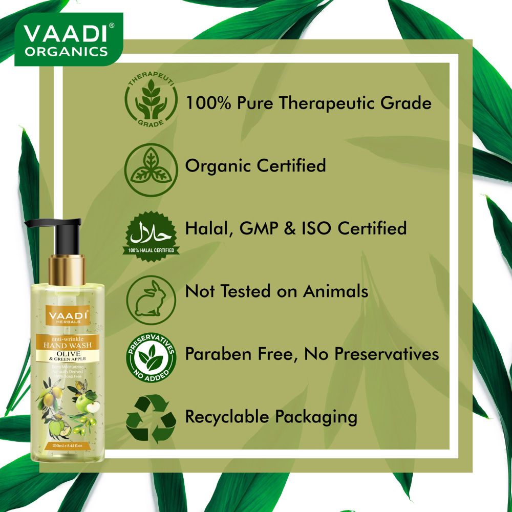 Vaadi Herbals Anti - Wrinkle Olive and Green Apple Hand Wash