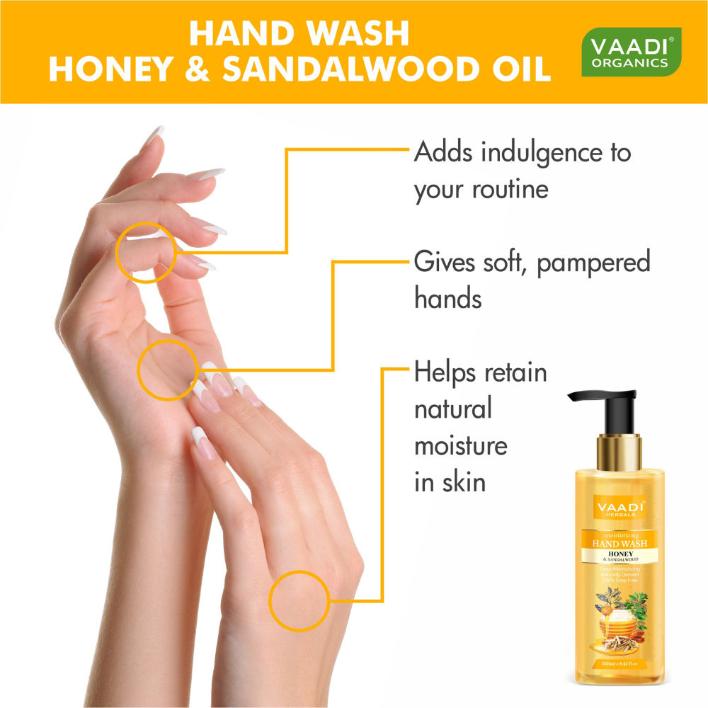 Vaadi Herbals Deep Moisturizing Honey & Sandalwood Hand Wash