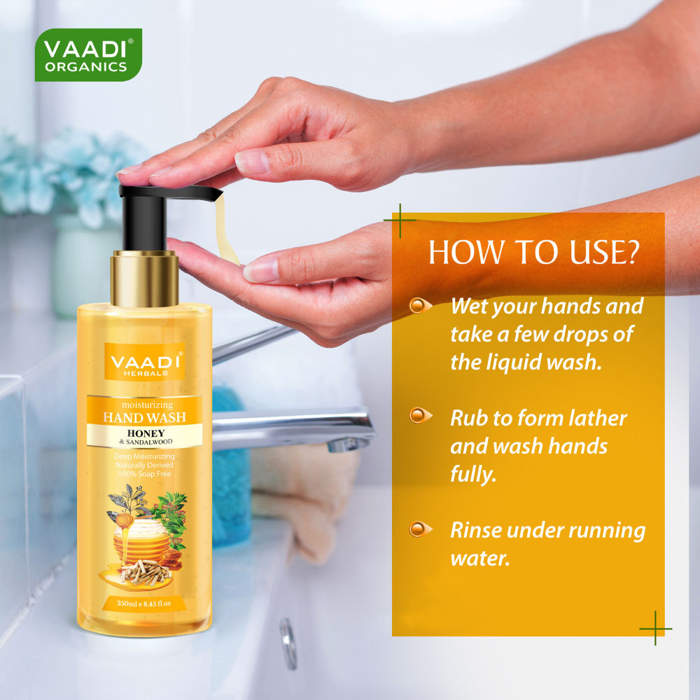 Vaadi Herbals Deep Moisturizing Honey & Sandalwood Hand Wash