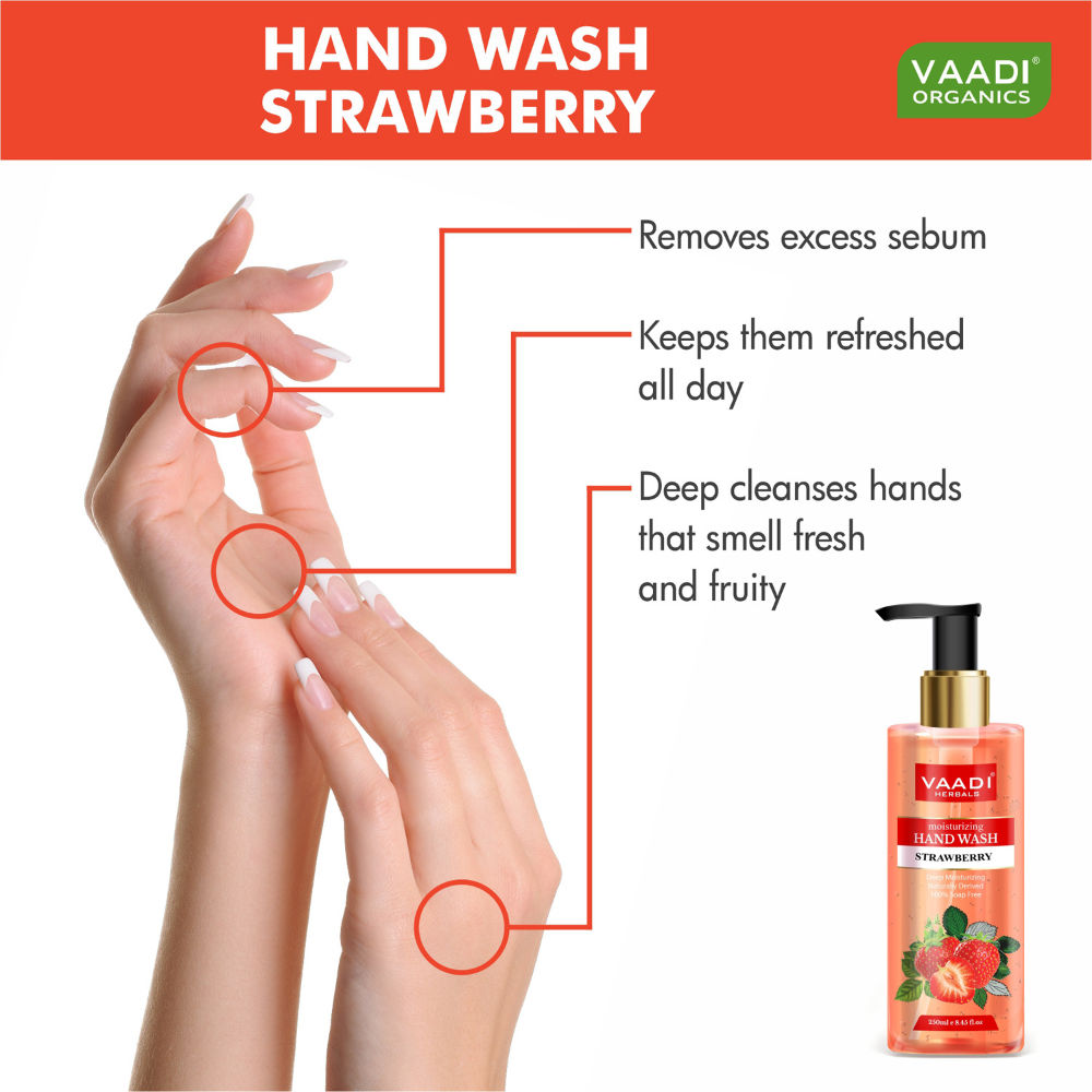 Vaadi Herbals Deep Moisturizing Strawberry Hand Wash