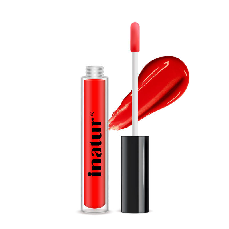 inatur Lip Gloss-Angelic, Soft Pink Gloss, Hydrating, Long-Lasting, with Rosehip & Coconut Oil