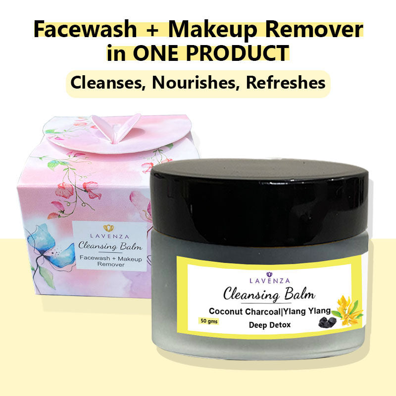 Lavenza Deep Detox Cleansing Balm - Soap Free Face Cleanser & Makeup Remover