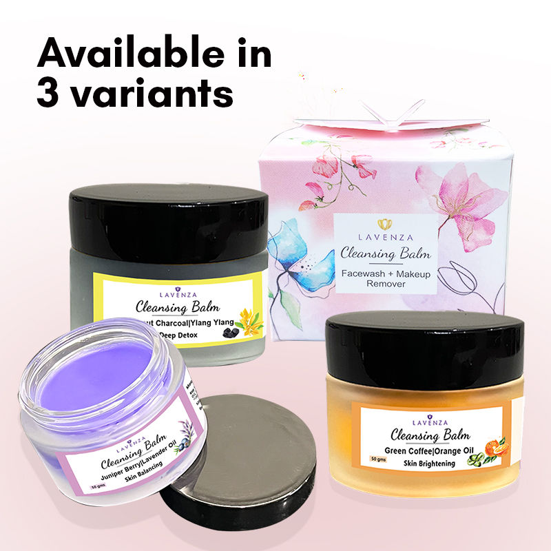 Lavenza Deep Detox Cleansing Balm - Soap Free Face Cleanser & Makeup Remover