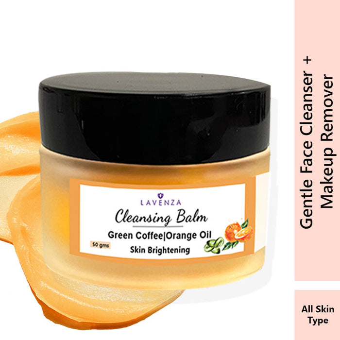 Lavenza Brightening Cleansing Balm - Soap Free Face Cleanser & Makeup Remover