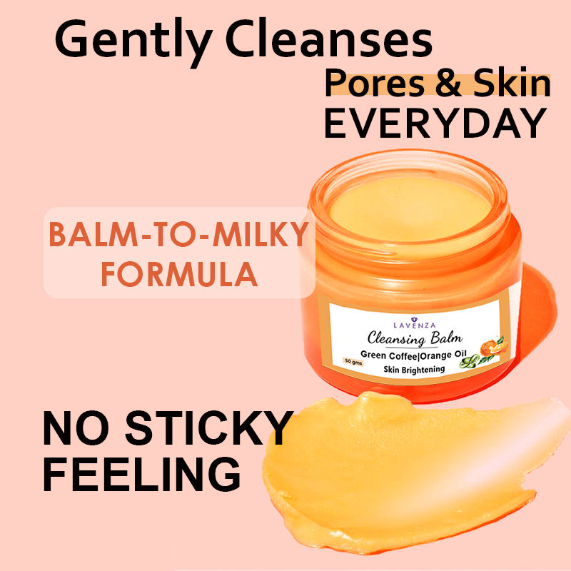 Lavenza Brightening Cleansing Balm - Soap Free Face Cleanser & Makeup Remover