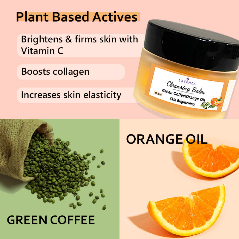 Lavenza Brightening Cleansing Balm - Soap Free Face Cleanser & Makeup Remover