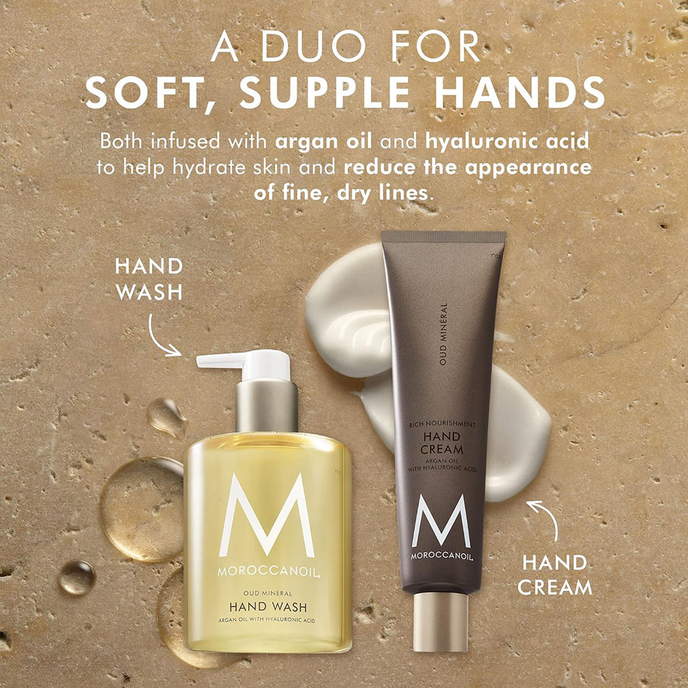 Moroccanoil Hand Wash Oud Mineral|Argan Oil & Hyaluronic Acid|Hydrating Cleanser Moisture-Locking