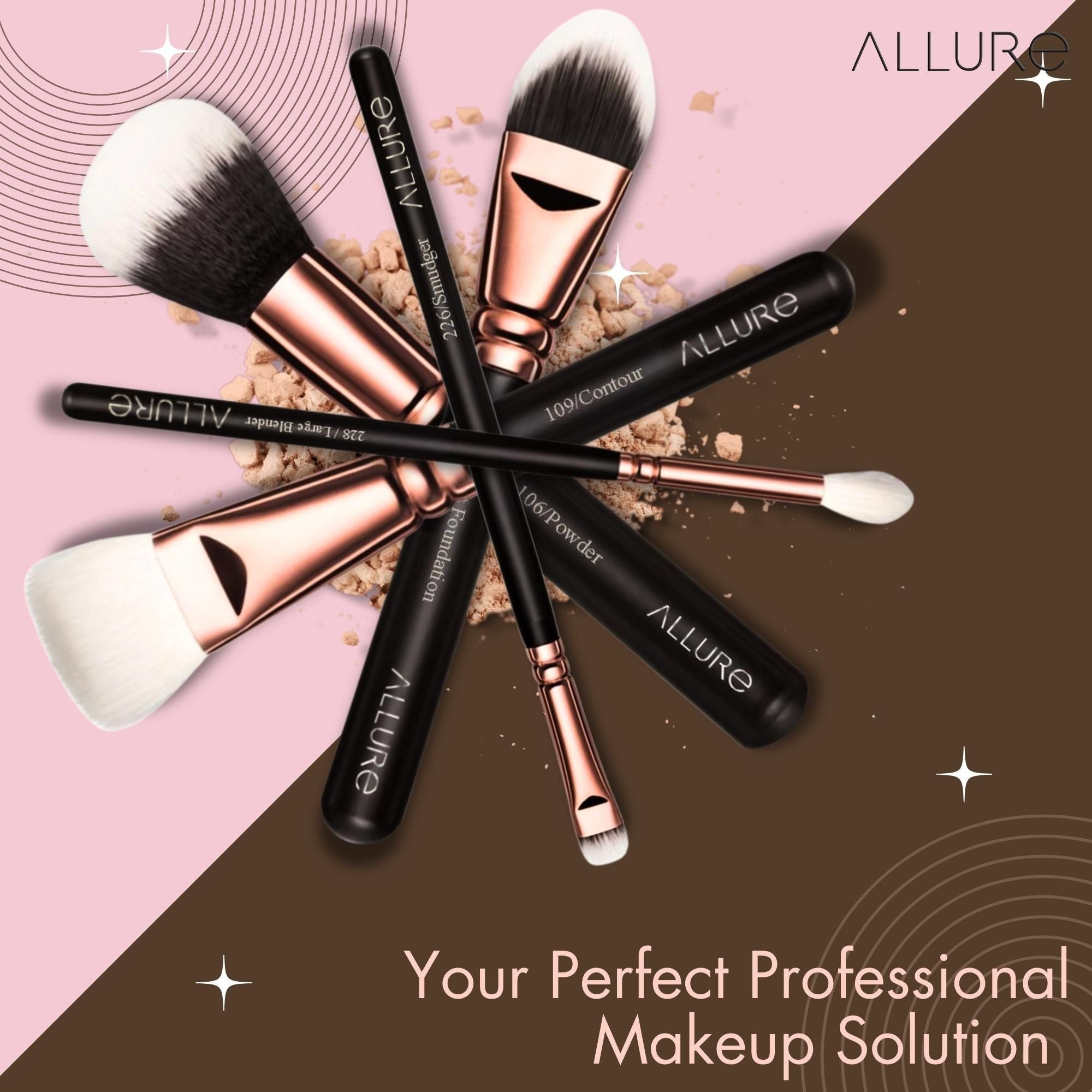 Allure Professional Wing Eyeliner Makeup Brush - 317s