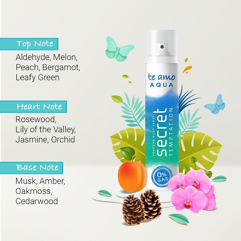 Secret Temptation Te Amo Aqua Perfume Body Spray