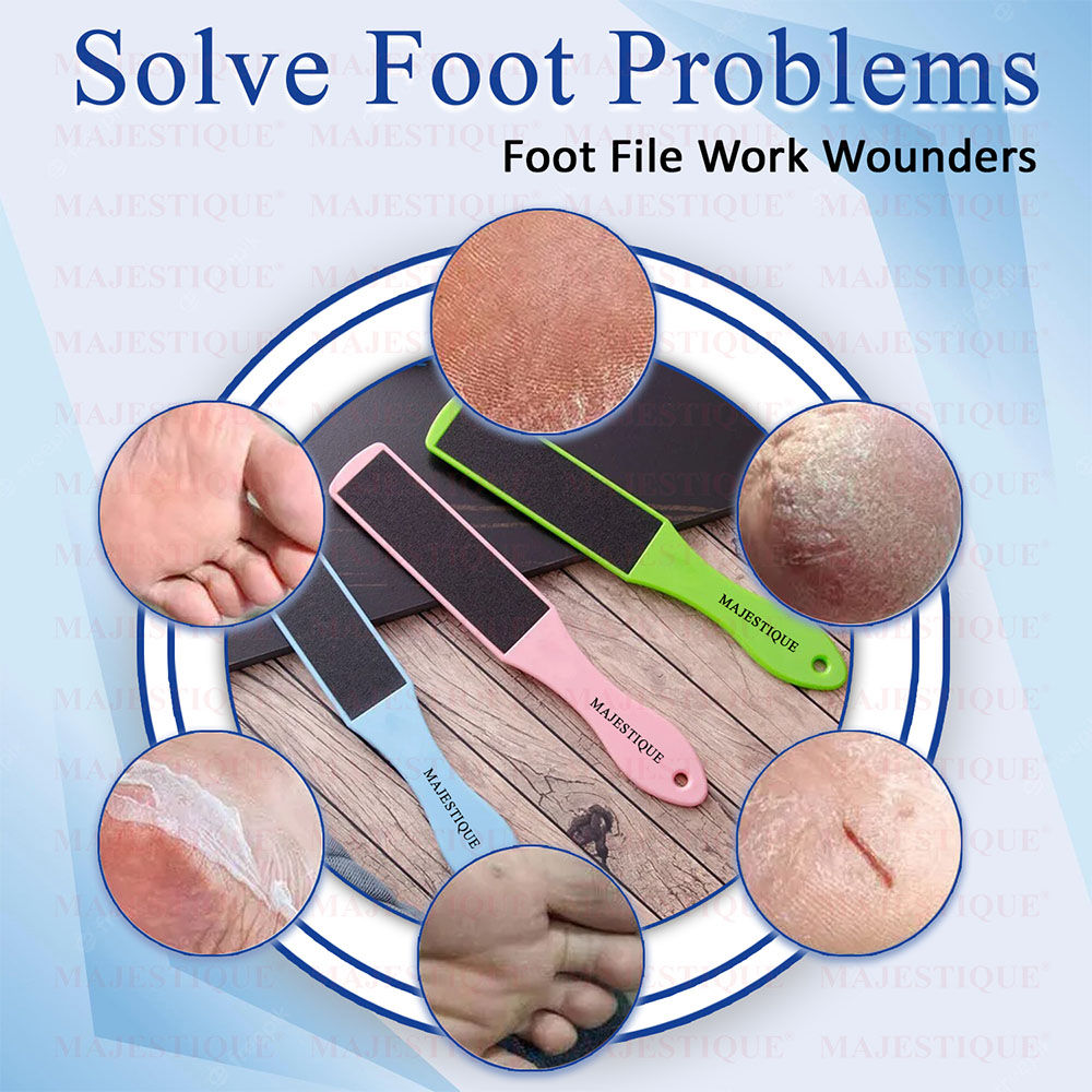 Majestique Double-Sided Foot File for Callus Removal, Smooth Feet - Color May Vary