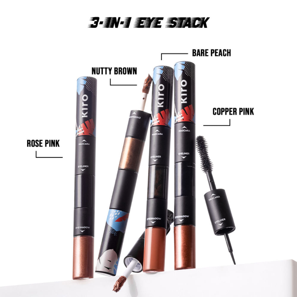 KIRO 3 In 1 Eye Stack - Eyeshadow + Eyeliner + Mascara