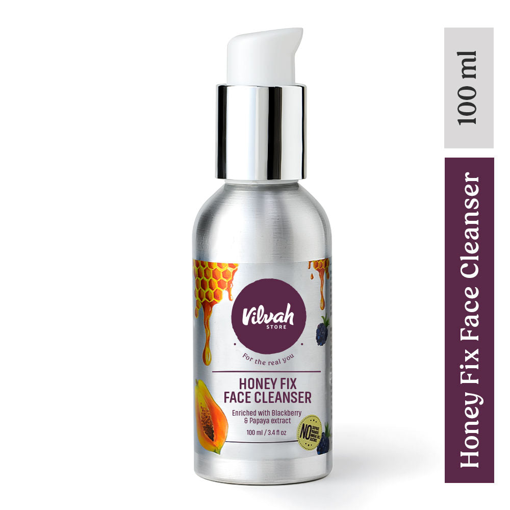 Vilvah Honey Fix Face Wash To Treat Acne, Control Oil & Balance Ph With Honey & Papaya Extract