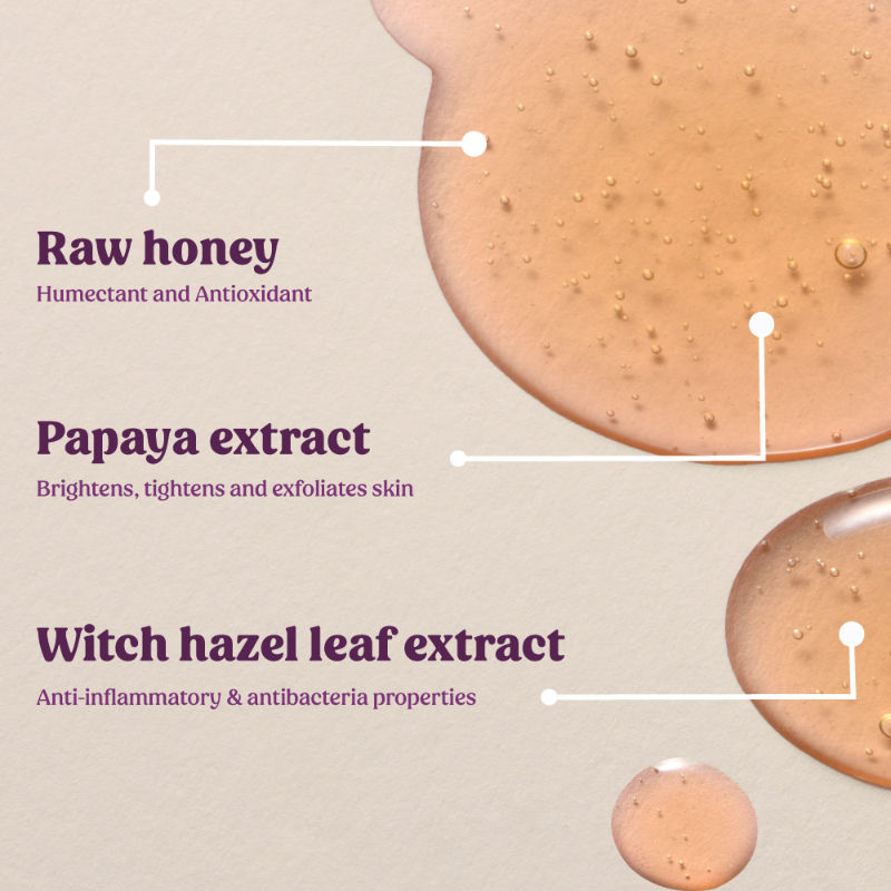 Vilvah Honey Fix Face Wash To Treat Acne, Control Oil & Balance Ph With Honey & Papaya Extract
