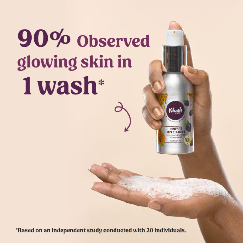 Vilvah Honey Fix Face Wash To Treat Acne, Control Oil & Balance Ph With Honey & Papaya Extract