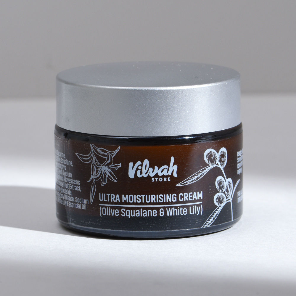 Vilvah Ultra Moisturising Cream To Balance Moisture With Olive Squalane & White Lily