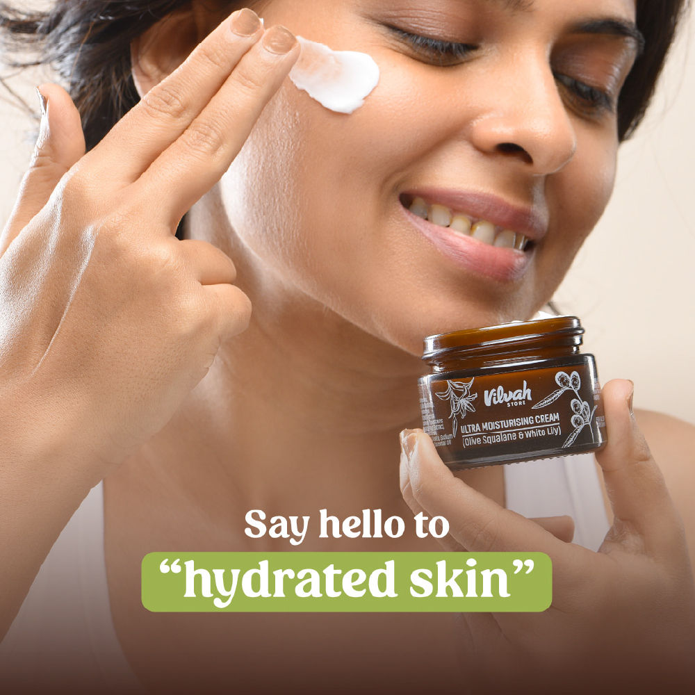 Vilvah Ultra Moisturising Cream To Balance Moisture With Olive Squalane & White Lily