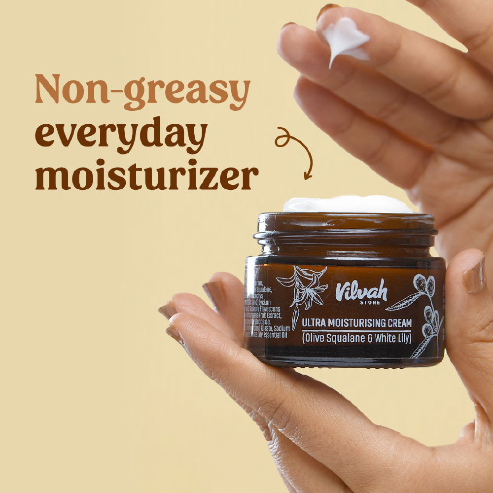 Vilvah Ultra Moisturising Cream To Balance Moisture With Olive Squalane & White Lily