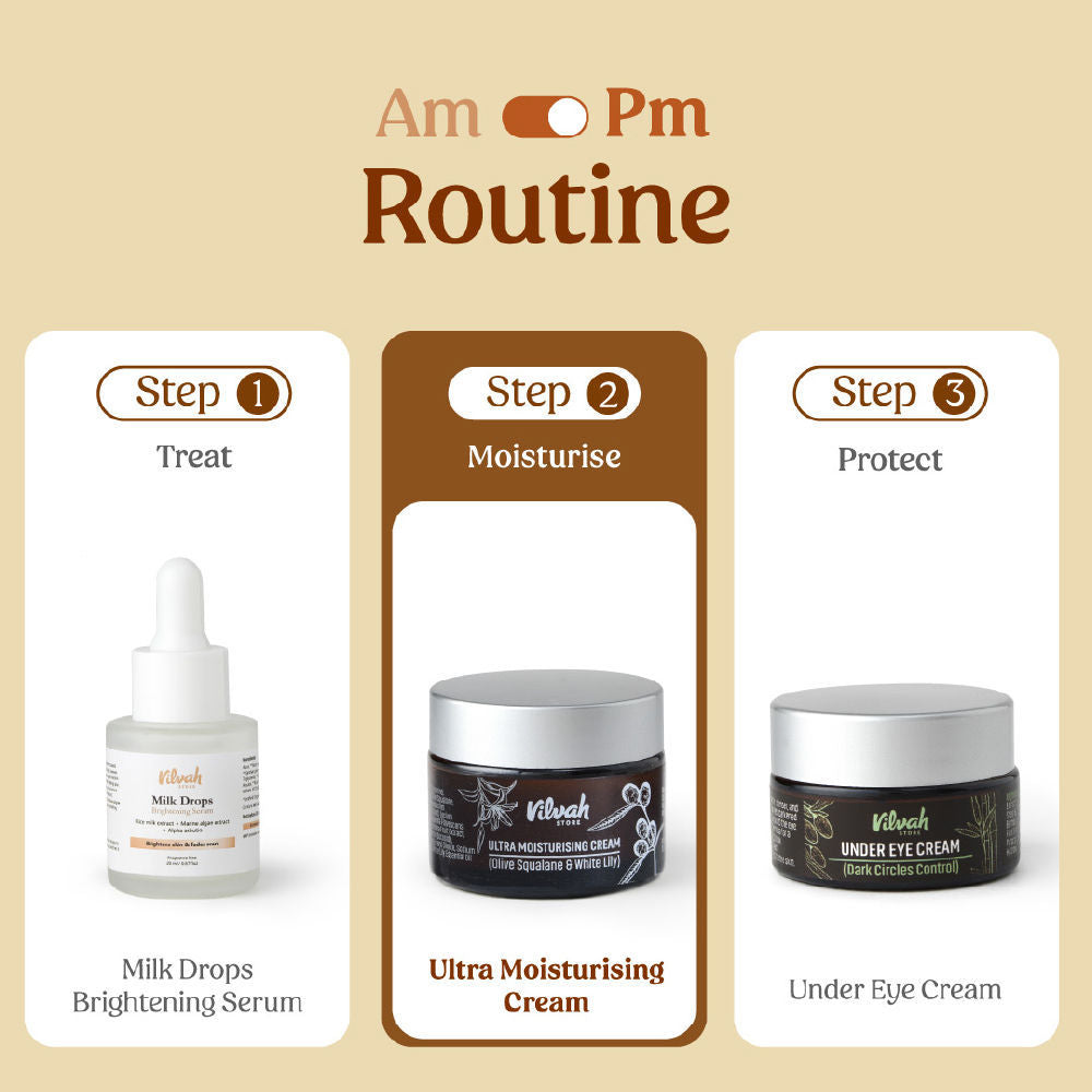 Vilvah Ultra Moisturising Cream To Balance Moisture With Olive Squalane & White Lily
