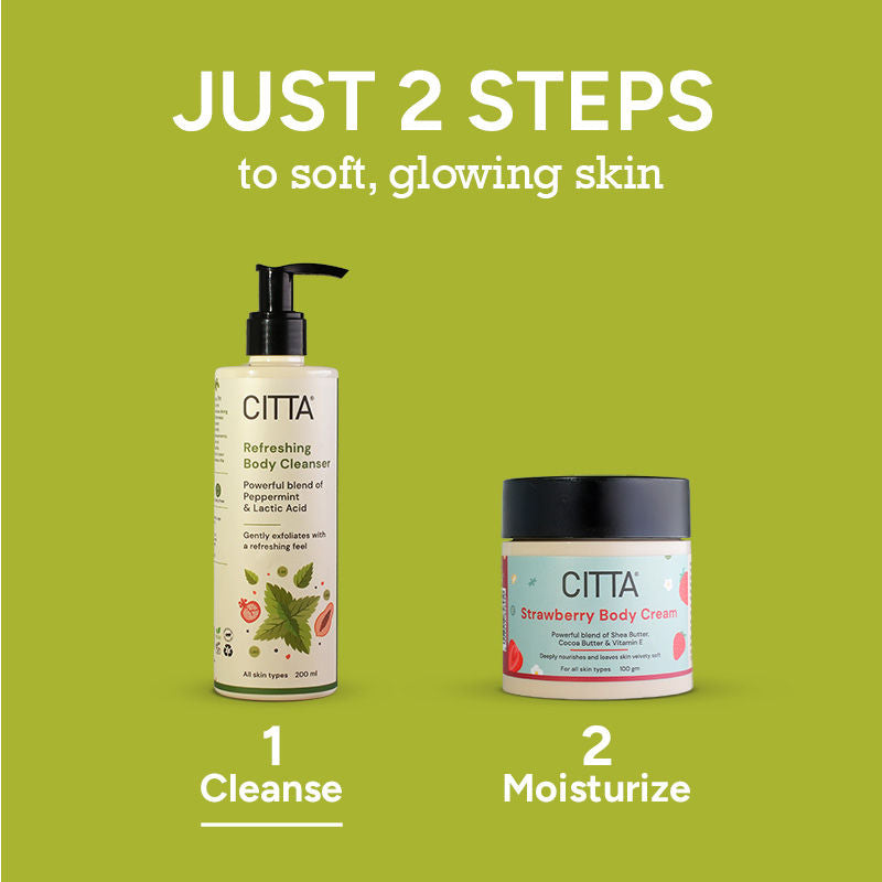 CITTA Refreshing Body Cleanser With Lactic Acid (AHA) Smoothens Skin & Maintains Hydration
