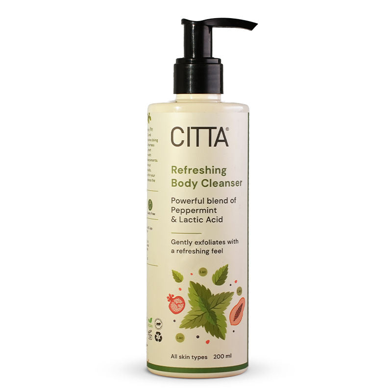 CITTA Refreshing Body Cleanser With Lactic Acid (AHA) Smoothens Skin & Maintains Hydration