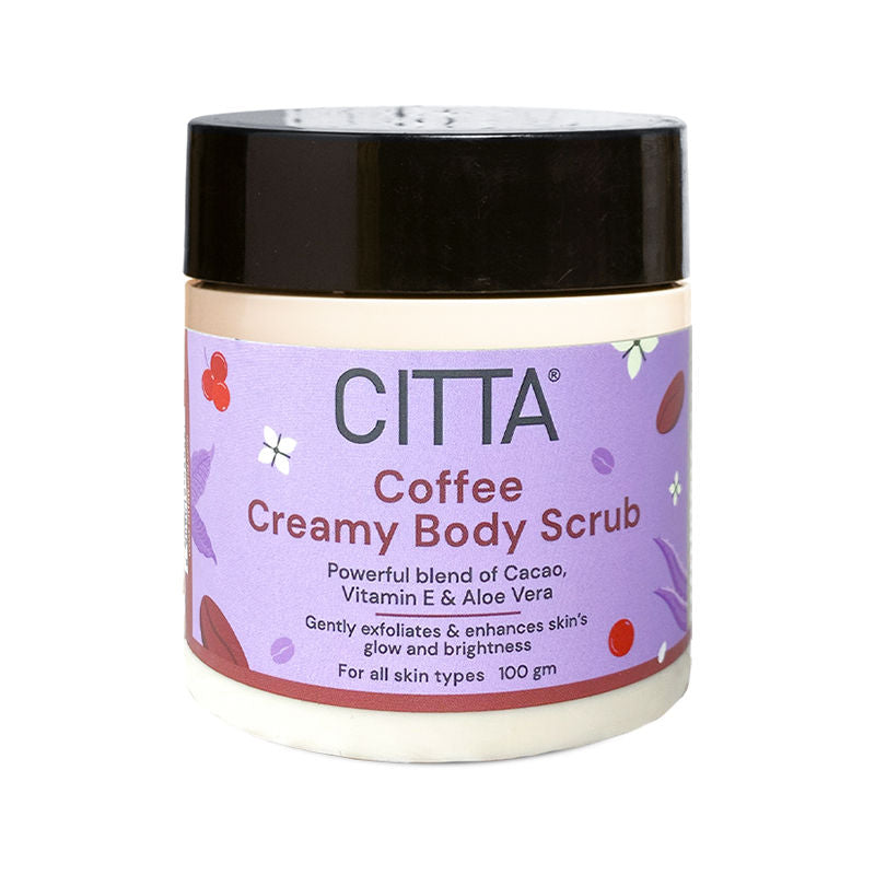 CITTA Coffee Creamy Body Scrub, Mild Exfoliation, Creamy, Moisturizing Base, Non-Irritating