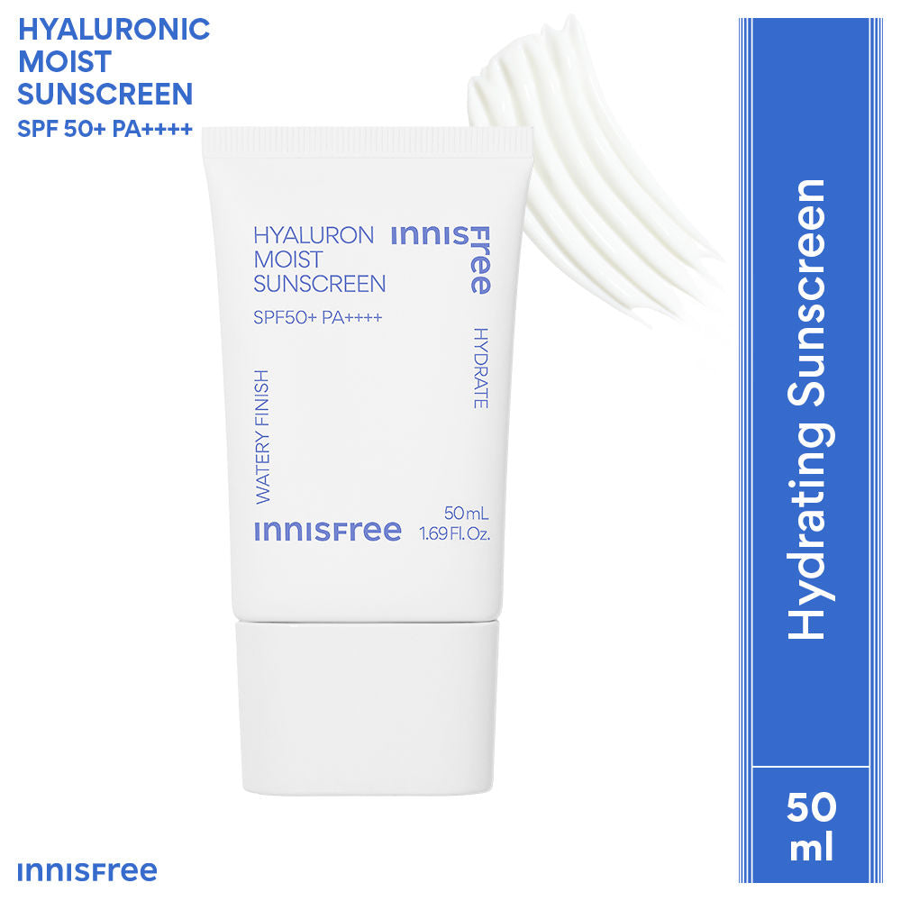 Innisfree Hyaluron Moist Sunscreen SPF 50+ PA++++, No White Cast, Watery Finish