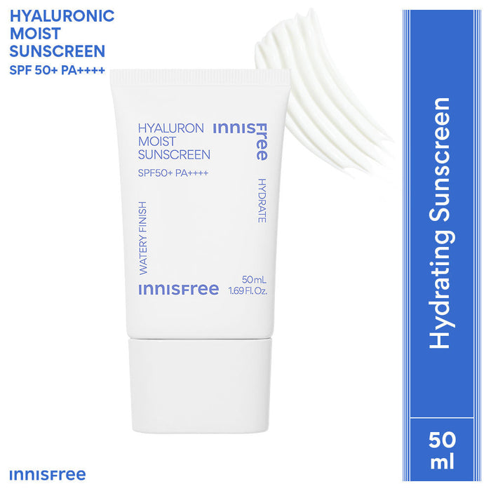 Innisfree Hyaluron Moist Sunscreen SPF 50+ PA++++, No White Cast, Watery Finish