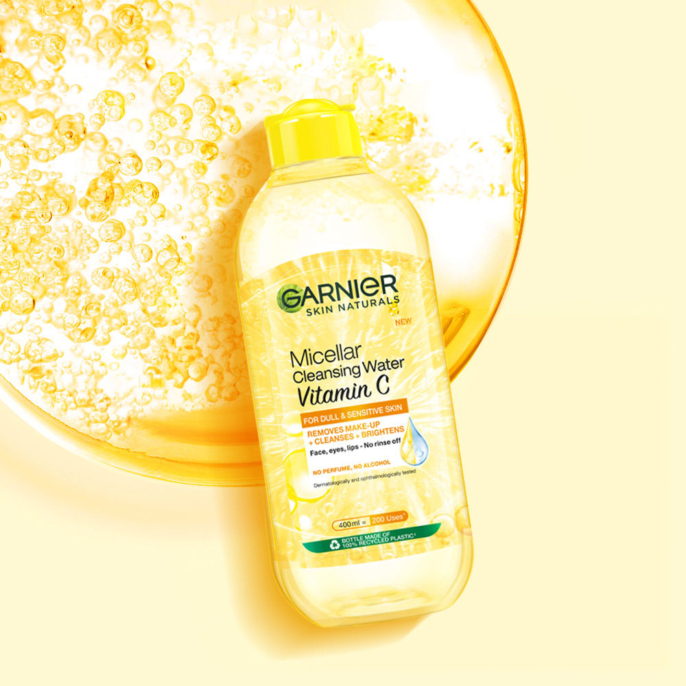 Garnier Vitamin C Micellar Water - Removes Makeup, dust & impurities For Dull Skin