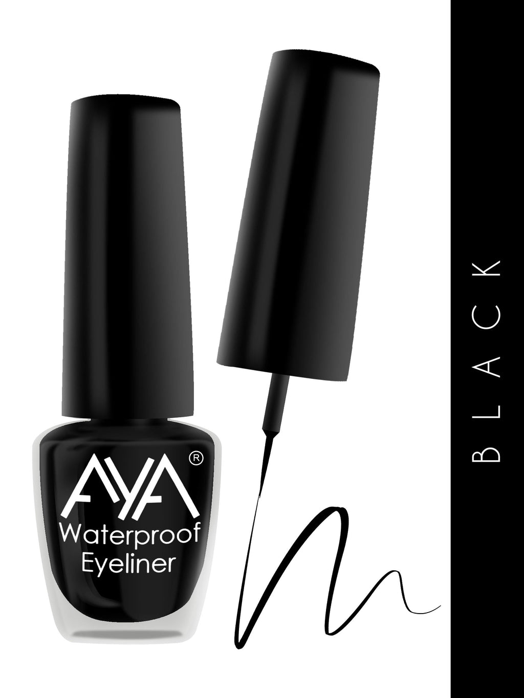 AYA 24 Hrs Long Lasting & Waterproof Eyeliner - Black