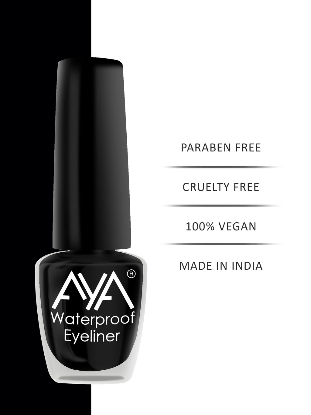 AYA 24 Hrs Long Lasting & Waterproof Eyeliner - Black