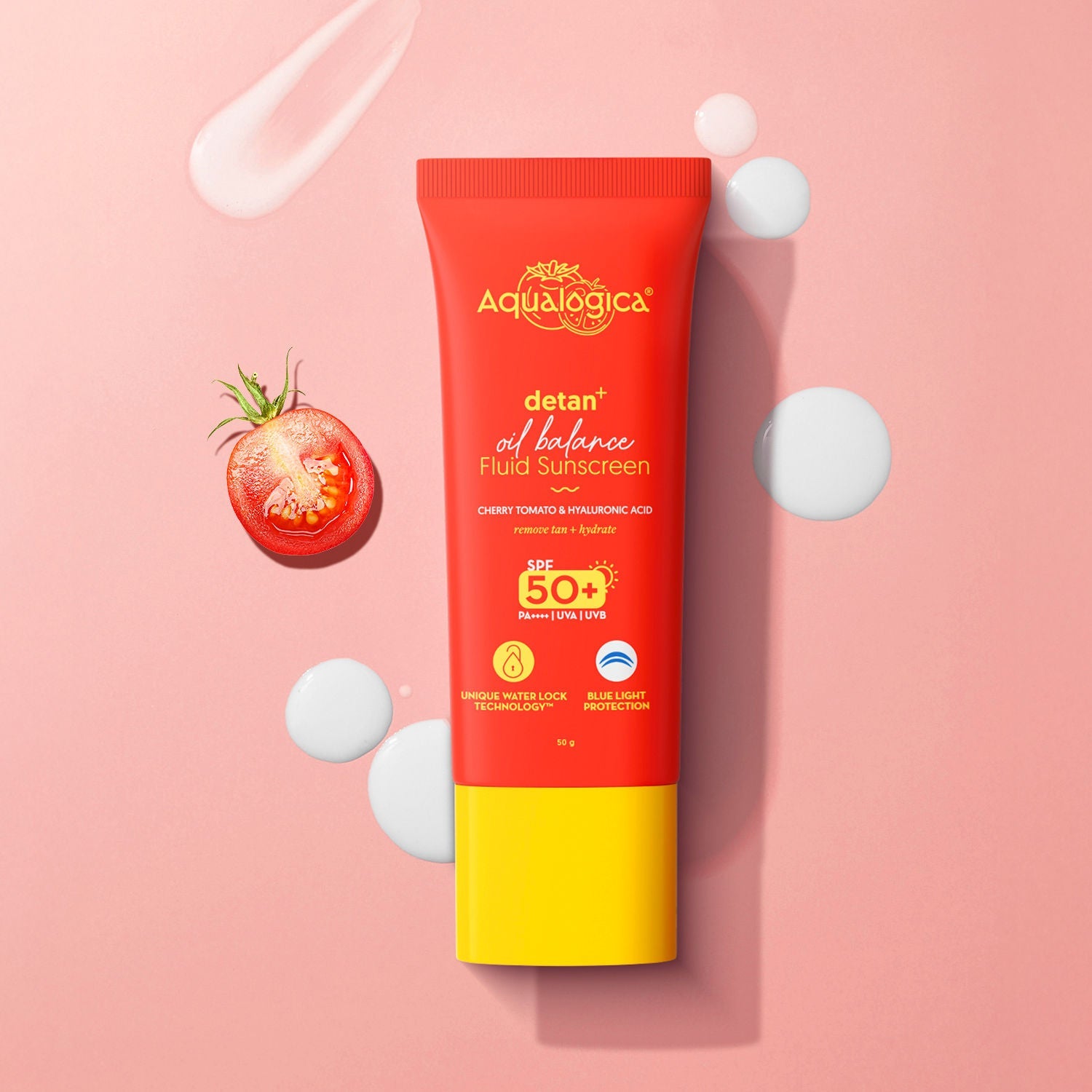 Aqualogica Radiance+ Fluid SPF 50+ PA++++, Oil Control, In-Vivo Tested, No Cast