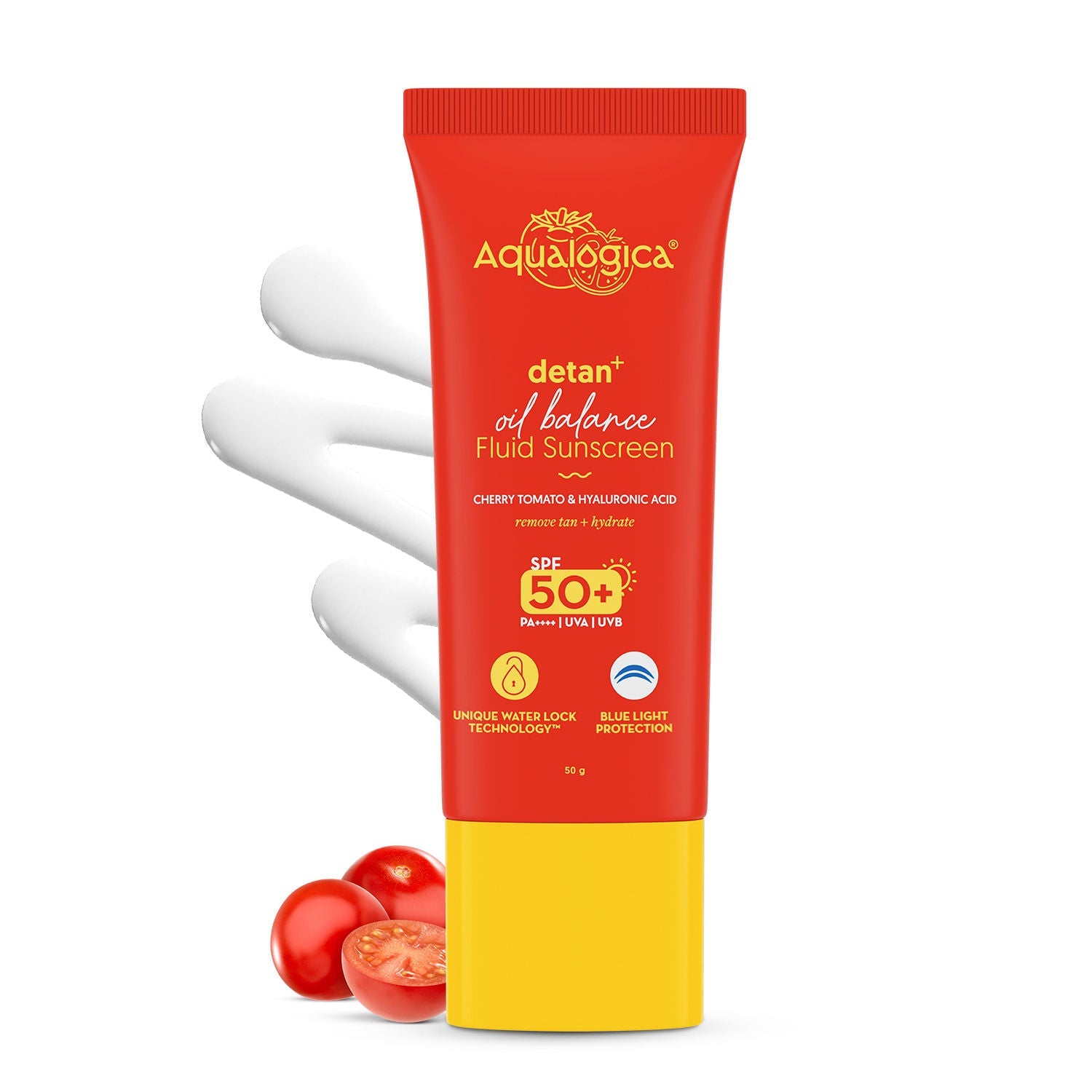 Aqualogica Radiance+ Fluid SPF 50+ PA++++, Oil Control, In-Vivo Tested, No Cast
