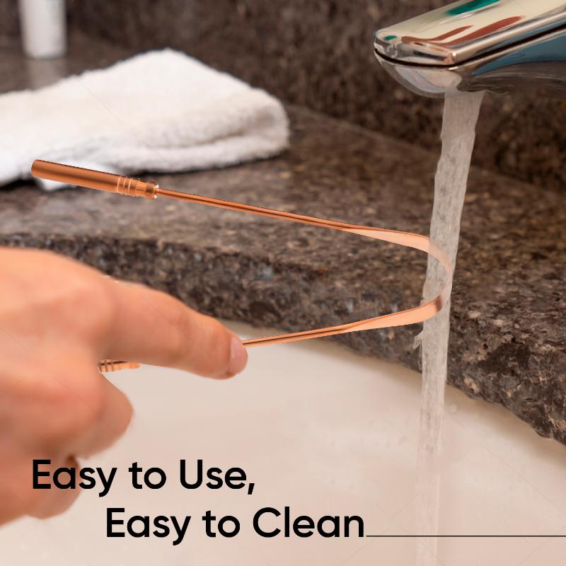 VEGA EasyGlide Tongue Cleaner Scaper Copper TCC-02