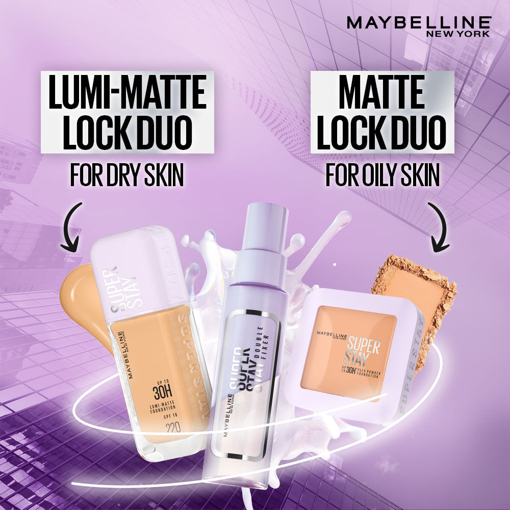 Maybelline New York Superstay Double Fixer, Double Fixing Polymers For 2X Longwear + 24H Hydration