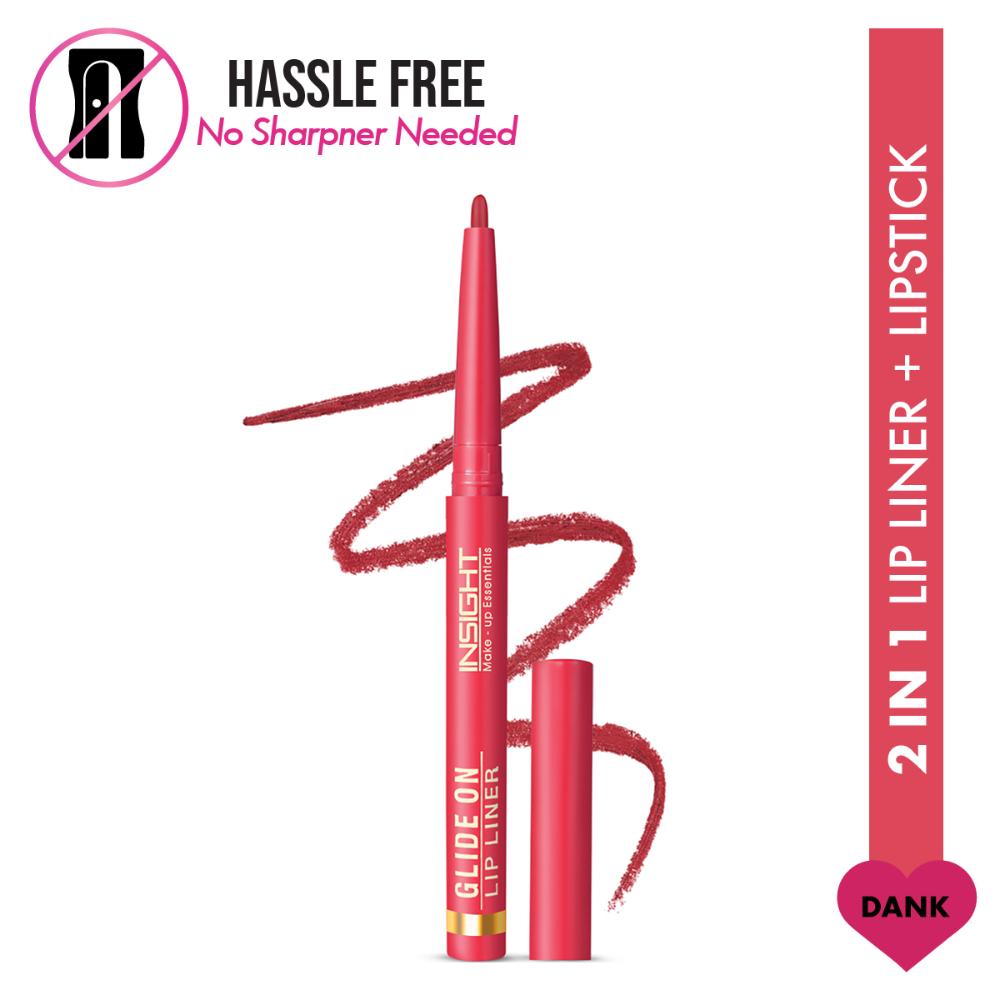 Insight Cosmetics Glide On Lip Liner, Intense Pigment, Long Wear Matte Lip Formula