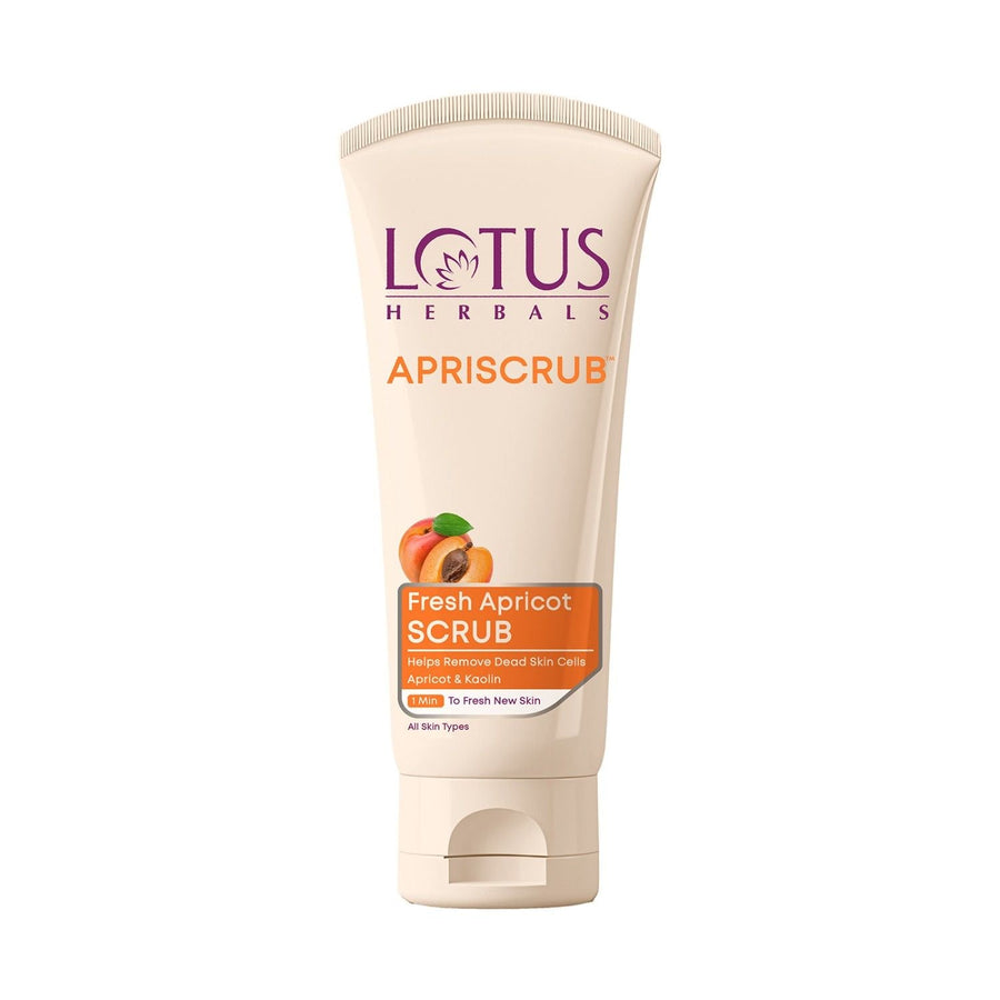 Lotus Herbals Apriscrub Fresh Apricot Face Scrub Natural Exfoliating & Chemical Free, All Skin Types