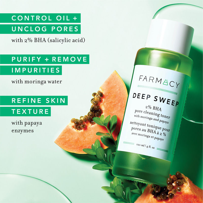 Farmacy Beauty Deep Sweep 2% BHA Pore Cleaning Toner With Salicylic Acid & Moringa Water