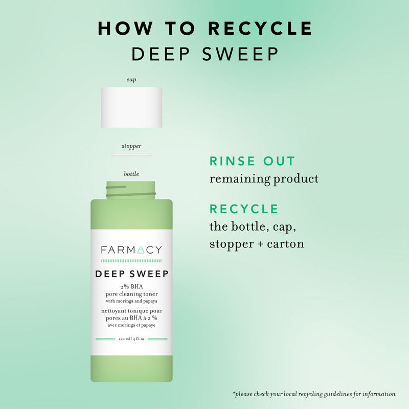 Farmacy Beauty Deep Sweep 2% BHA Pore Cleaning Toner With Salicylic Acid & Moringa Water