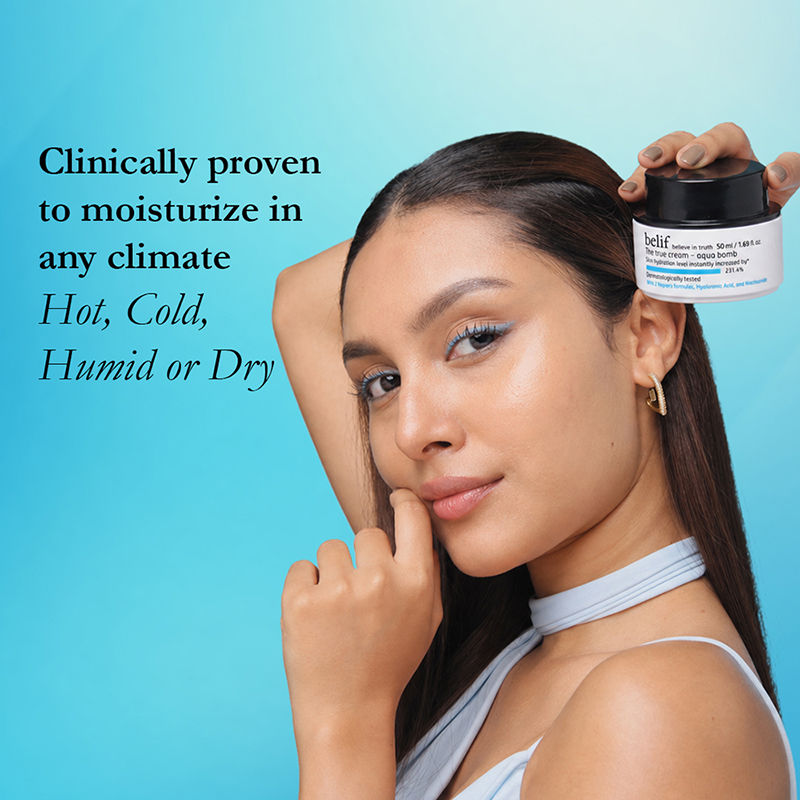 belif The True Cream Aqua Bomb, Dermat Tested Moisturizer, Increases Skin Hydration By 70%