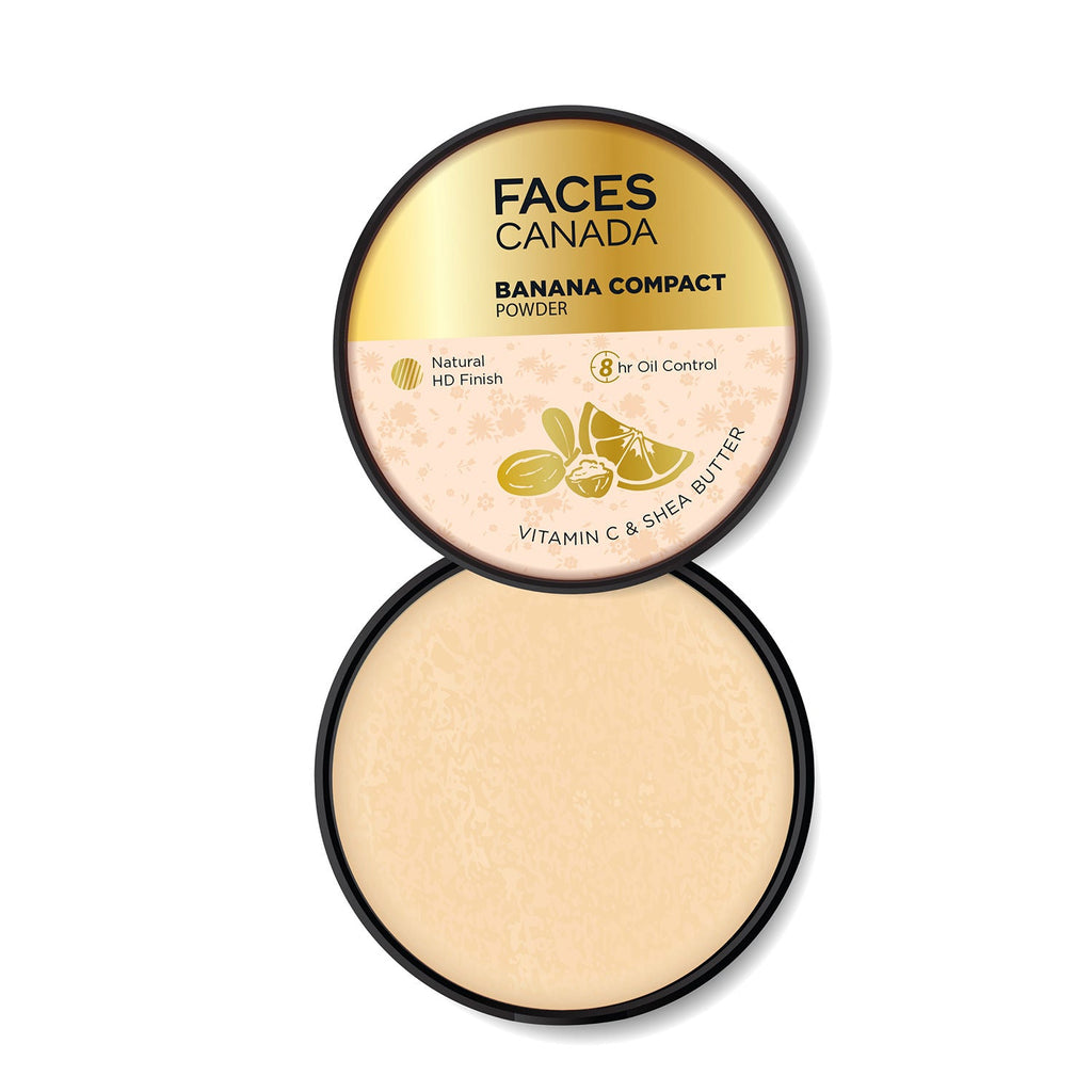 Faces Canada Banana Compact And Baking Powder With Vitamin C & Shea Butter