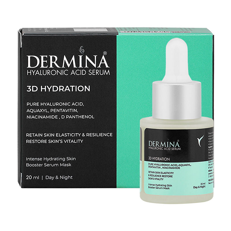 DERMINA Hyaluronic Acid Serum With Pentavitin & D Panthenol For Elasticity & Hydration - All Skin Type