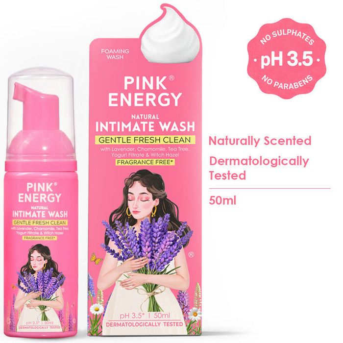 PINK ENERGY Natural Lavender Foaming Intimate Wash
