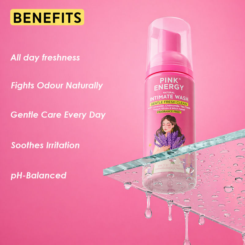 PINK ENERGY Natural Lavender Foaming Intimate Wash