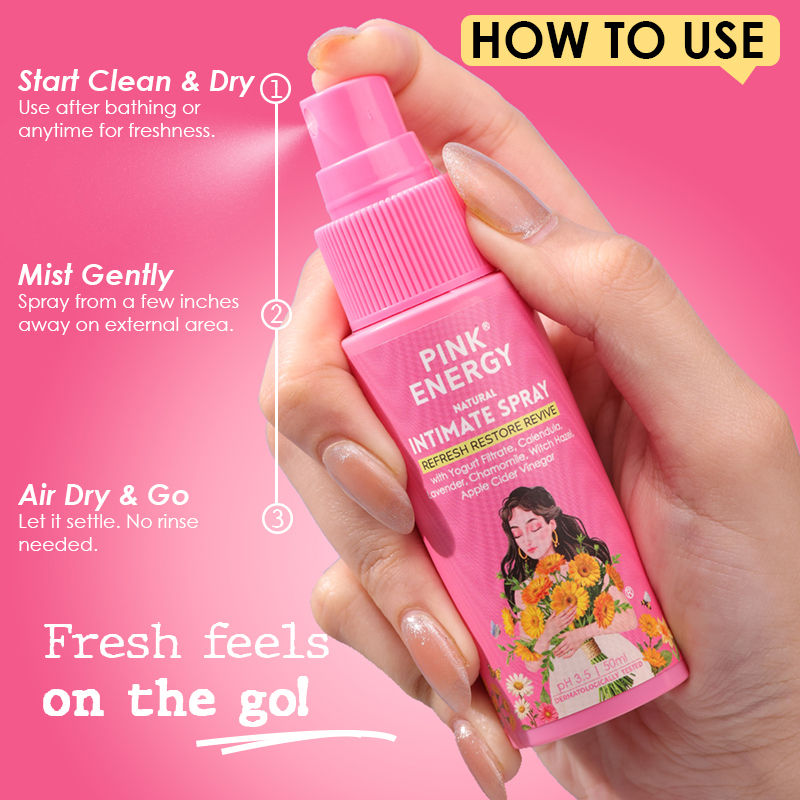 PINK ENERGY Natural Calendula Intimate Spray