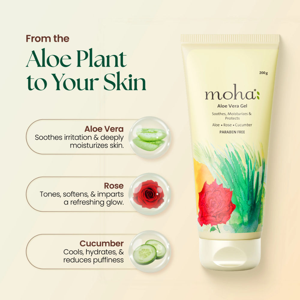 Moha Enriched With Rose And Cucumber Aloe Vera Gel