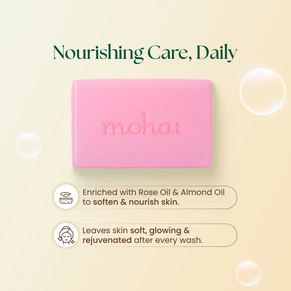 Moha Rose & Almond Soap Nourishing Soap For Soft Radiant Skin