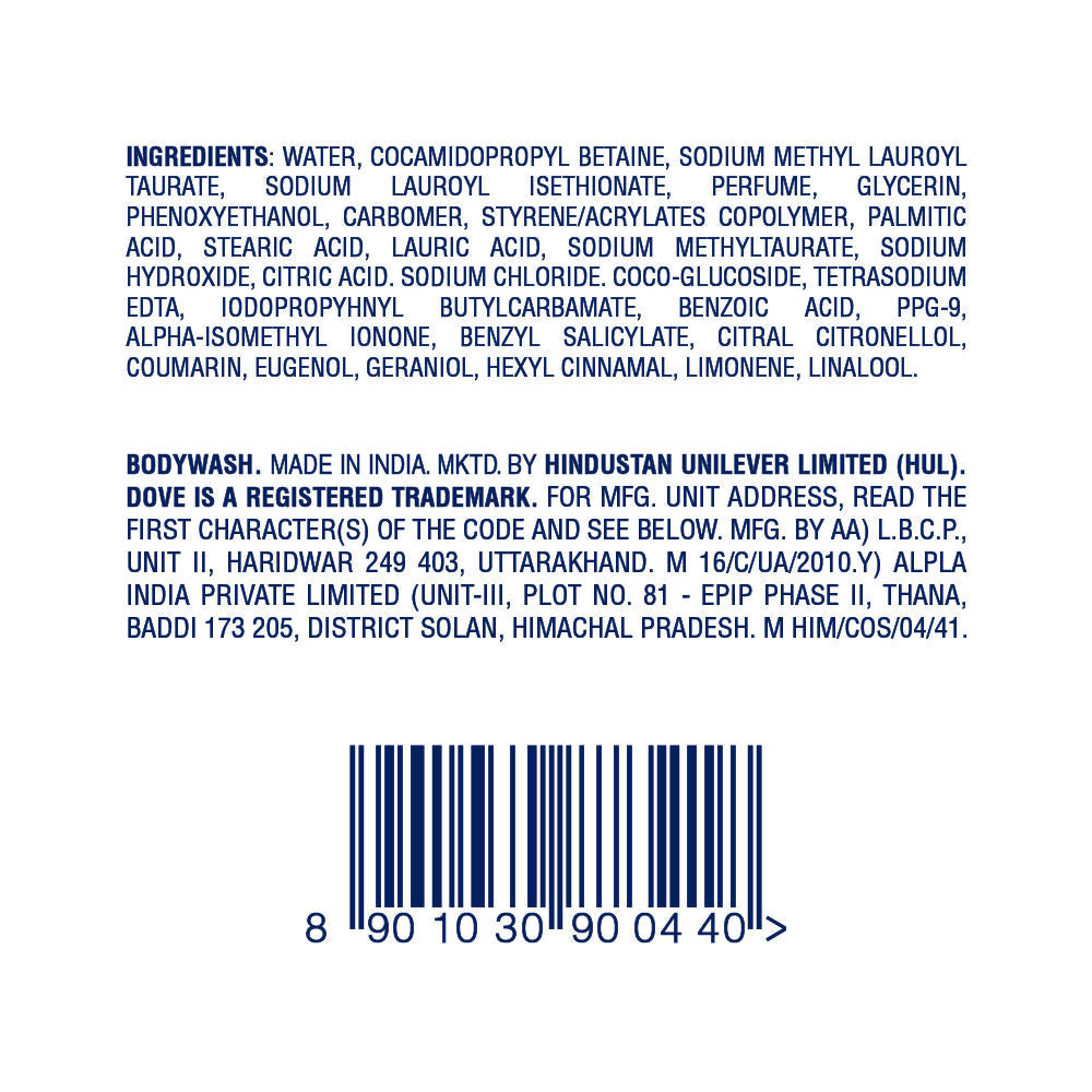 Dove Dryness Care Body Wash With Jojoba Oil
