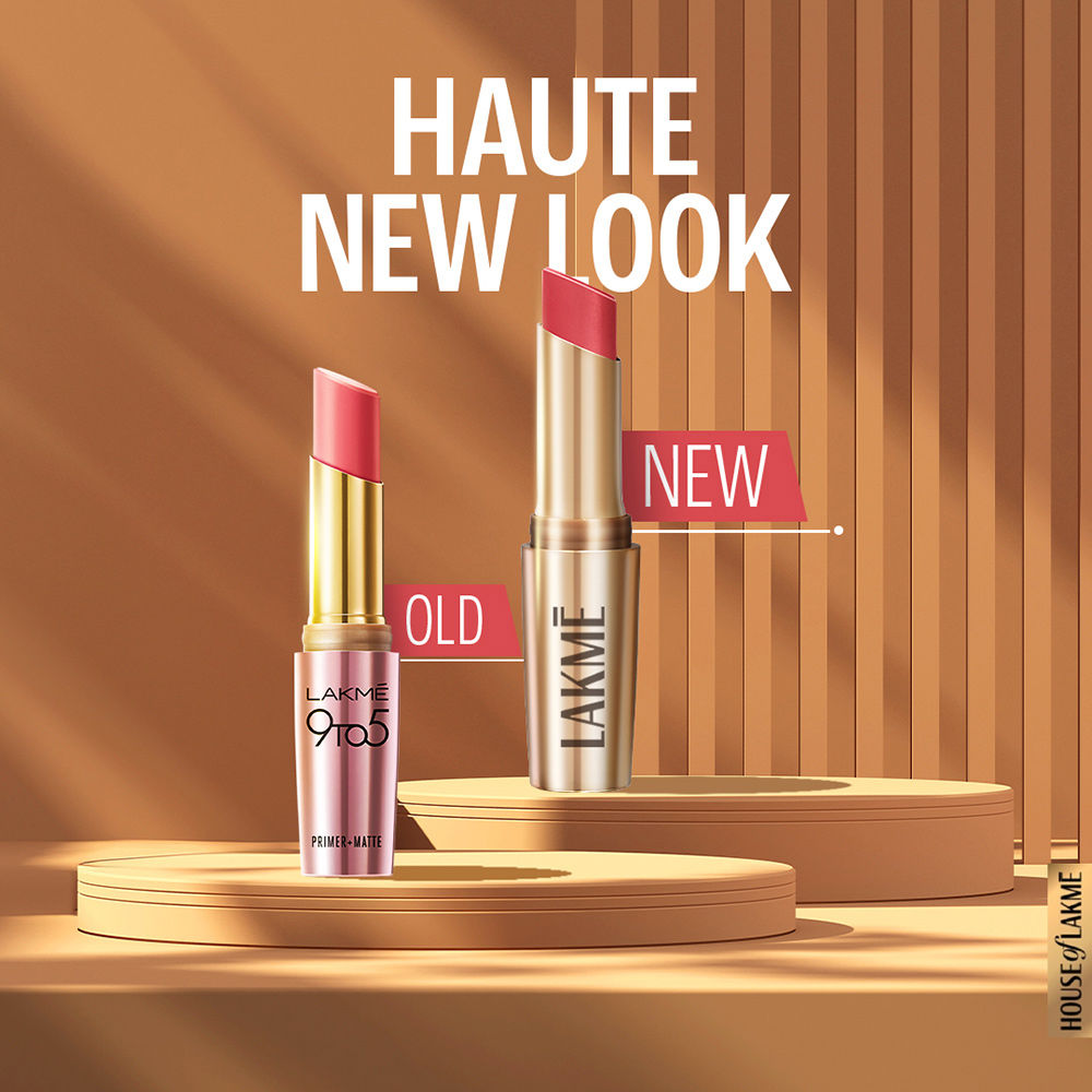 Lakme 9 To 5 Powerplay Priming Matte Lipstick, Lasts hrs
