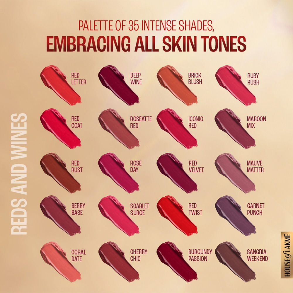 Lakme 9 To 5 Powerplay Priming Matte Lipstick, Lasts hrs