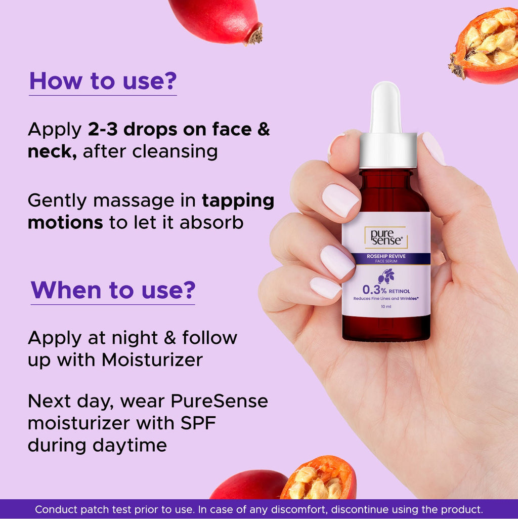 PureSense 0.3% Retinol Face Serum for Anti Aging & Younger Looking Skin